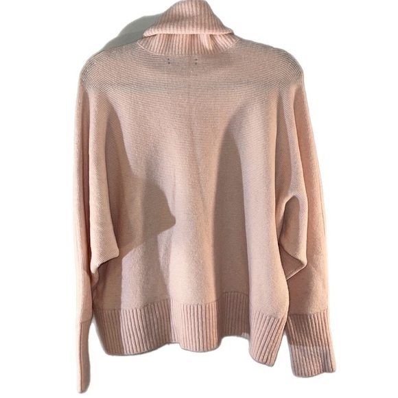 Banana Republic Pink Wool Alpaca Knit Cowl Neck Sweater Medium/ Large - Picture 2 of 8
